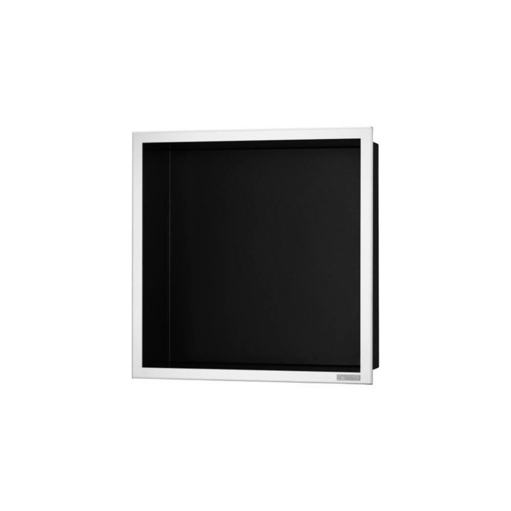 ESS Box 10 12''x12''(300x300mm) Matt Black with frame chrome-plated stainless