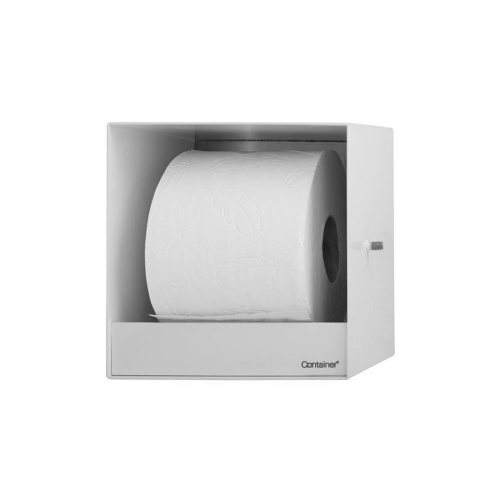 Container ROLL without Frame Toilet paper holder, White