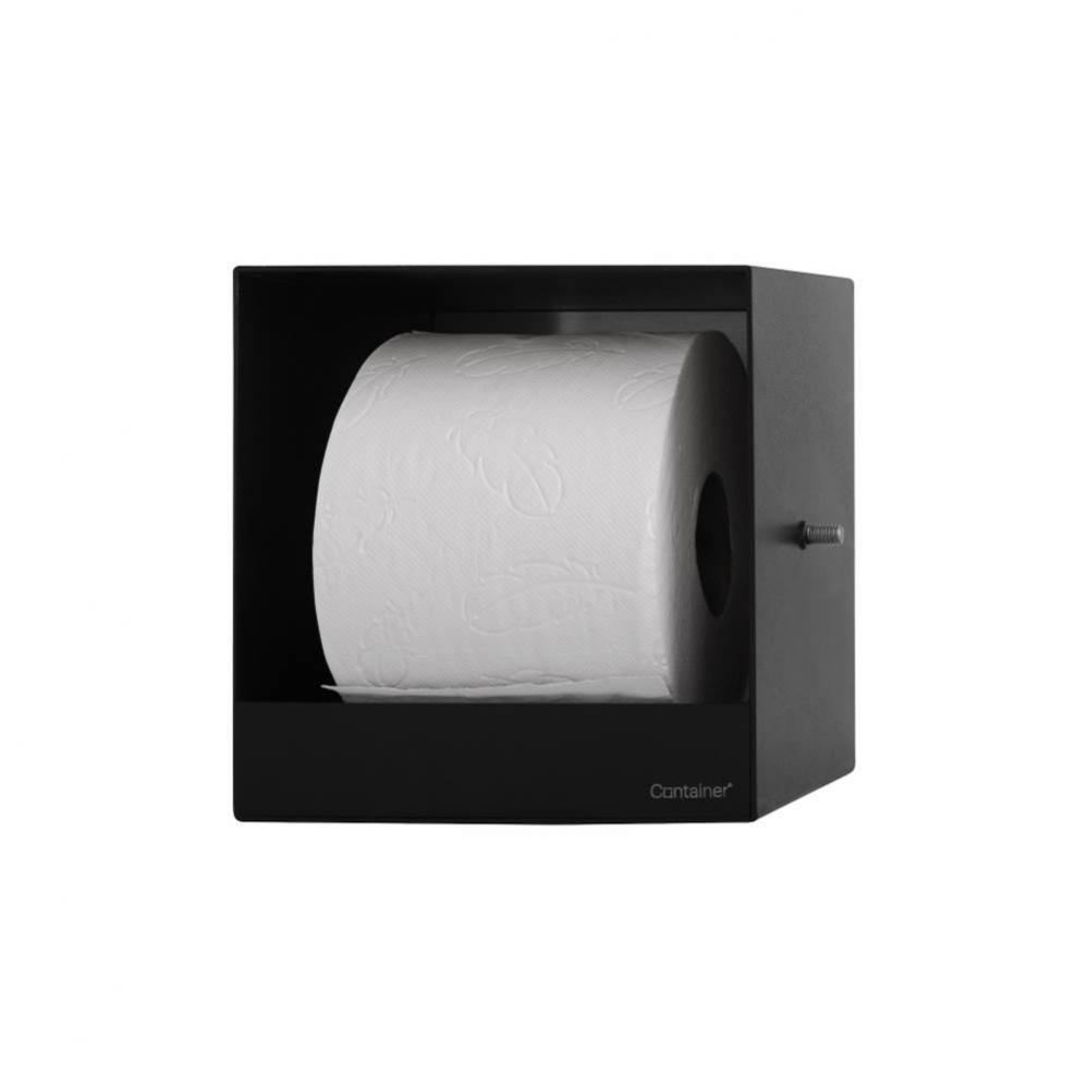 Container ROLL without Frame Toilet paper holder, Matt Black