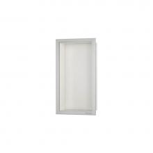 Easy Drain USA BOX-15x30x10-C - ESS Box 10 6''x12''(150x300mm) Off white with frame brushed stainless steel, i