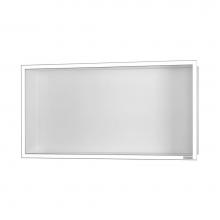 Easy Drain USA BOX-60x30x10-PW - ESS Box 10 24''x12''(600x300mm) White with frame chrome-plated stainless steel