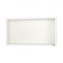 Easy Drain USA BOX-60x30x10-PC - ESS Box 10 24''x12''(600x300mm) Off white with frame chrome-plated stainless s