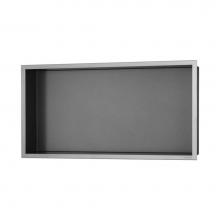 Easy Drain USA BOX-60x30x10-A - ESS Box 10 24''x12''(600x300mm) Anthracite with frame brushed stainless steel,