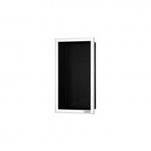 Easy Drain USA BOX-15x30x10-PB - ESS Box 10 6''x12''(150x300mm) Matt Black with frame chrome-plated stainless s