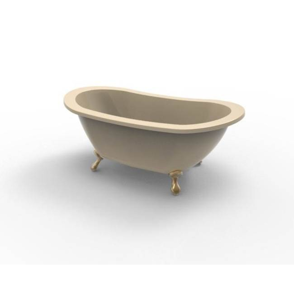 ANDREA 7238 STON FREESTANDING TUB ONLY - BISCUIT