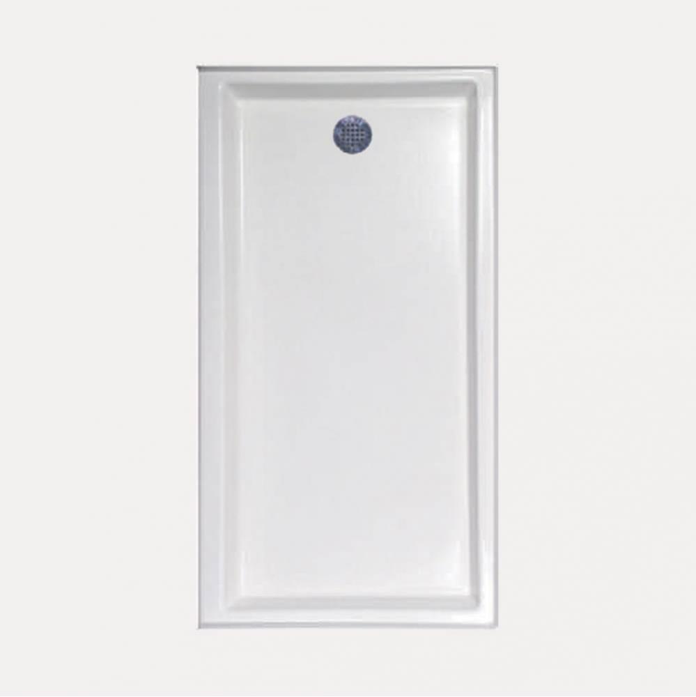 SHOWER PAN AC 6032 END DRAIN - WHITE-RIGHT HAND