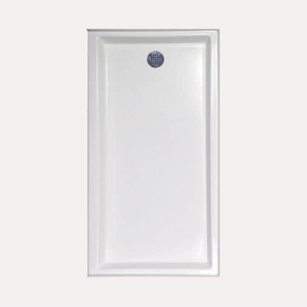 SHOWER PAN AC 6032 END DRAIN - WHITE-RIGHT HAND