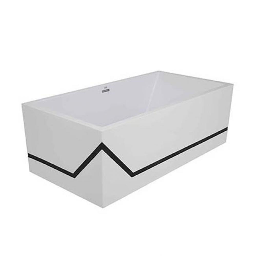 MILLENNIUM 6333 METRO TUB ONLY - WHITE W/ BLACK BAND