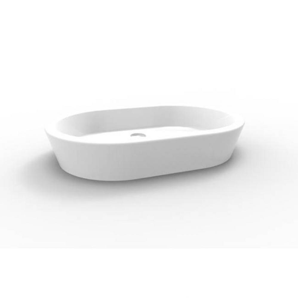 CRESCENT 24X16 SOLID SURFACE SINK - WHITE
