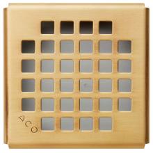 ACO ShowerDrain 143128 - 4x4 PointDrain Satin Brass