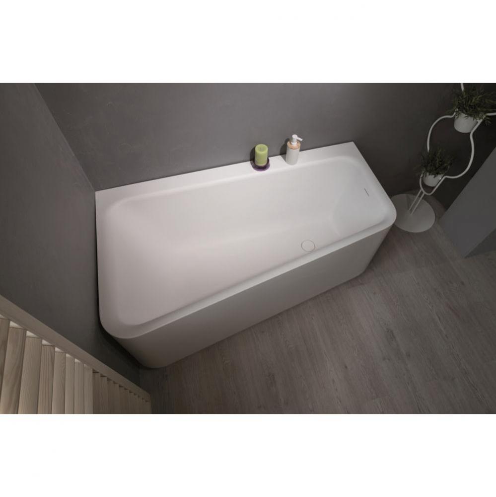 Jane-Wht Solid Surface Corner Bathtub