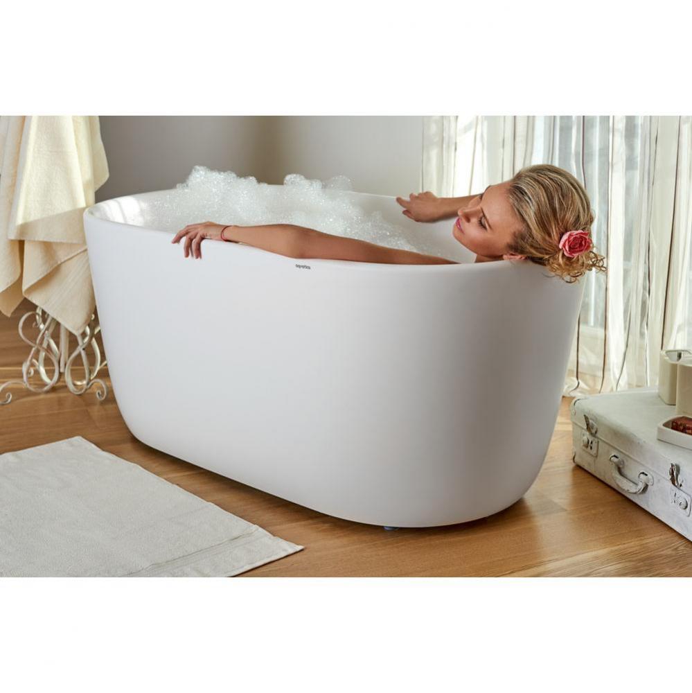Aquatica Lullaby-Mini-Wht™ Freestanding Solid Surface Bathtub