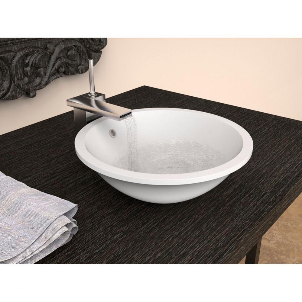 Aquatica Lotus-Wht Stone Bathroom Vessel Sink