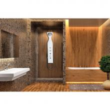 Aquatica Elise-Show-Wht - Aquatica Elise Wall-Mounted Solid Surface Shower Panel in White Matte