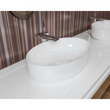 Aquatica Metamorfosi-O-Wht - Metamorfosi-Wht Oval Ceramic Bathroom Vessel Sink