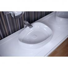 Aquatica Metamorfosi-Shapel-Wht - Metamorfosi-Wht Shapeless Ceramic Bathroom Vessel Sink