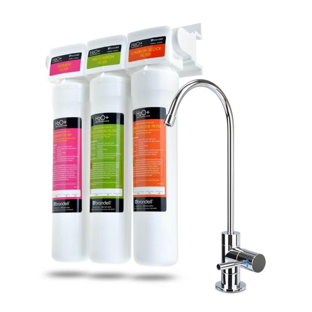 Coral Three-Stage Undercounter Water Filtration