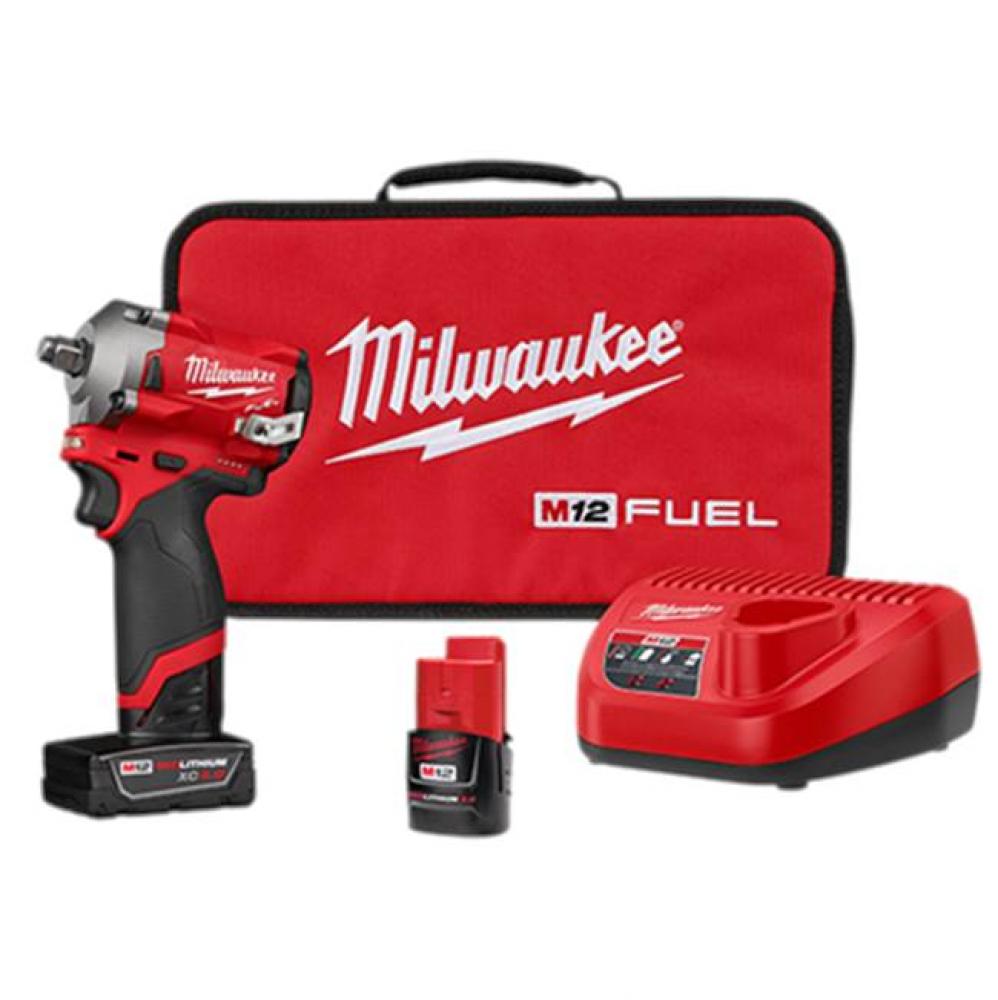 M12 Fuel Stubby 1/2'' Impact Wrench Kit