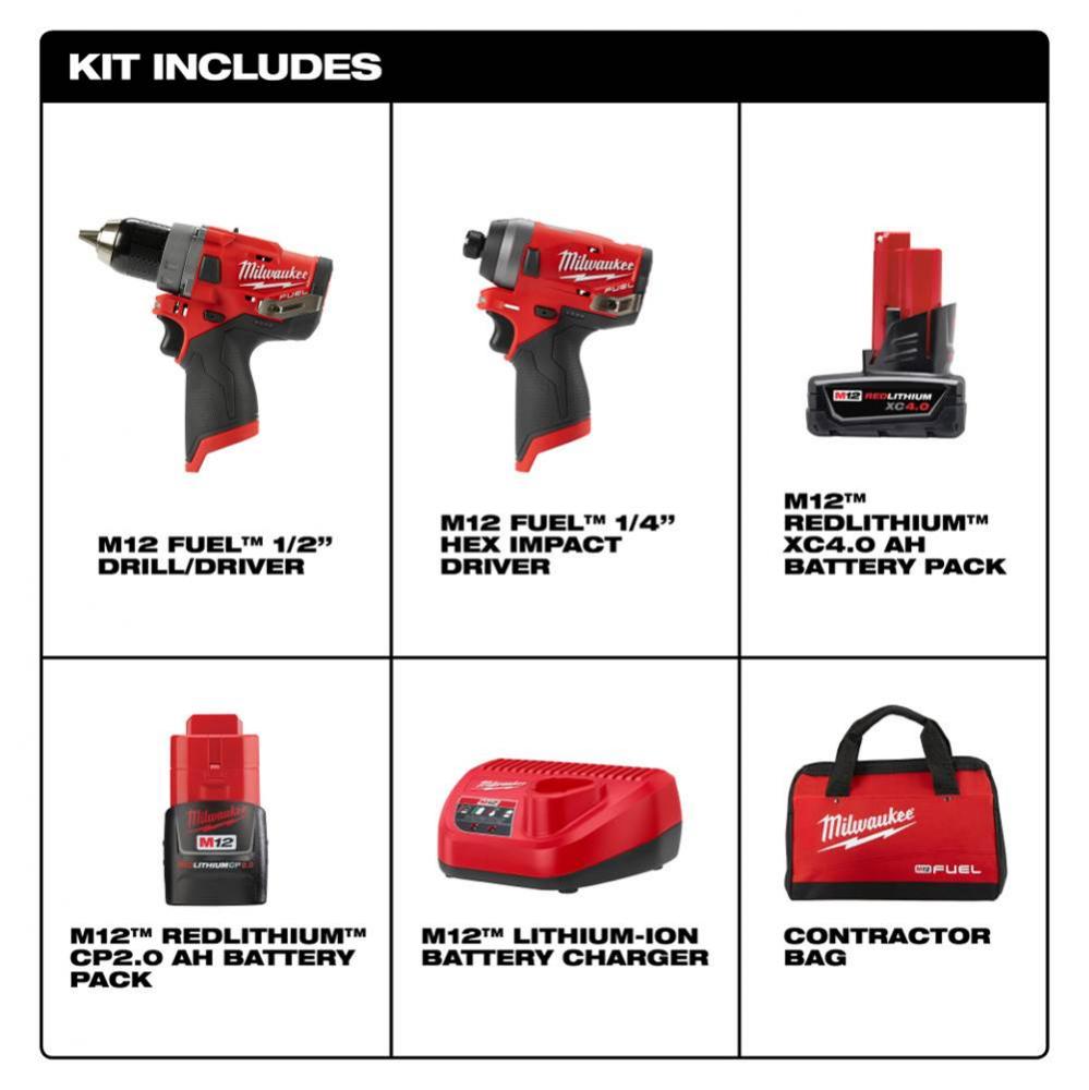 M12 Fuel 1/2'' Drill Driver And Impact Kit