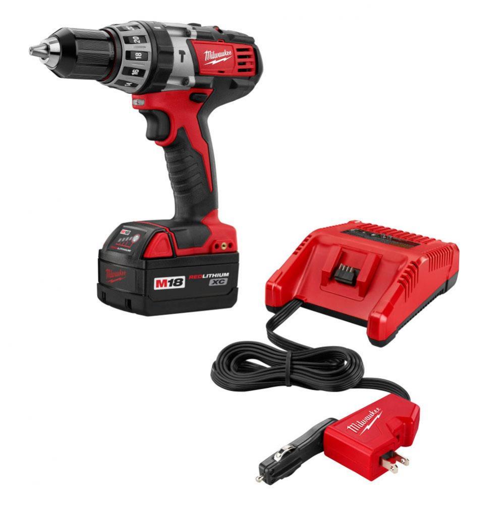 M18 Cordless Lithium-Ion 1/2'' Hammer Drill/Driver Kit With Ac/Dc Charger