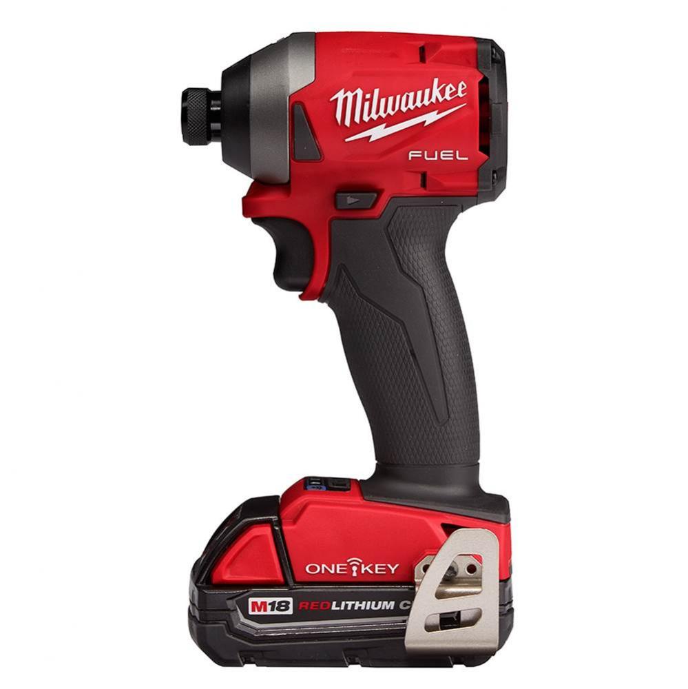 M18 Fuel 1/4 Hex Impact Driver W/ One Key - Compact Kit