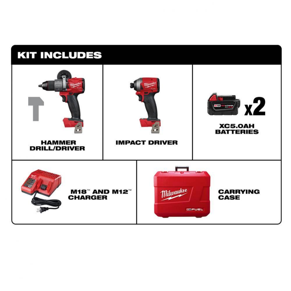 M18 Fuel Hammer Drill W/ Impact Driver Kit