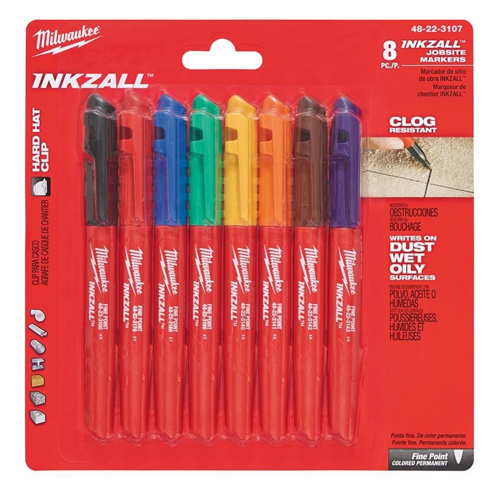 8Pk Color Fine Point Markers