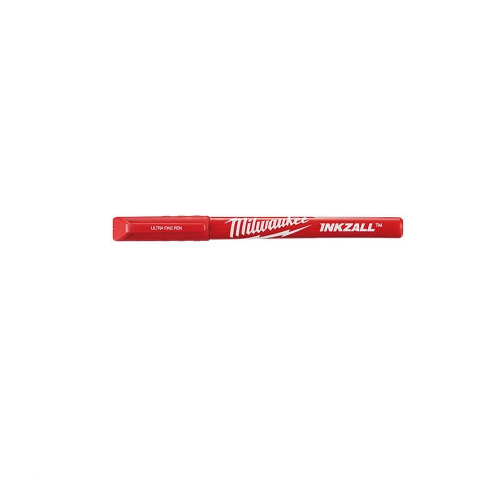 12Pk Inkzall Red Ultra Fine Point Pens