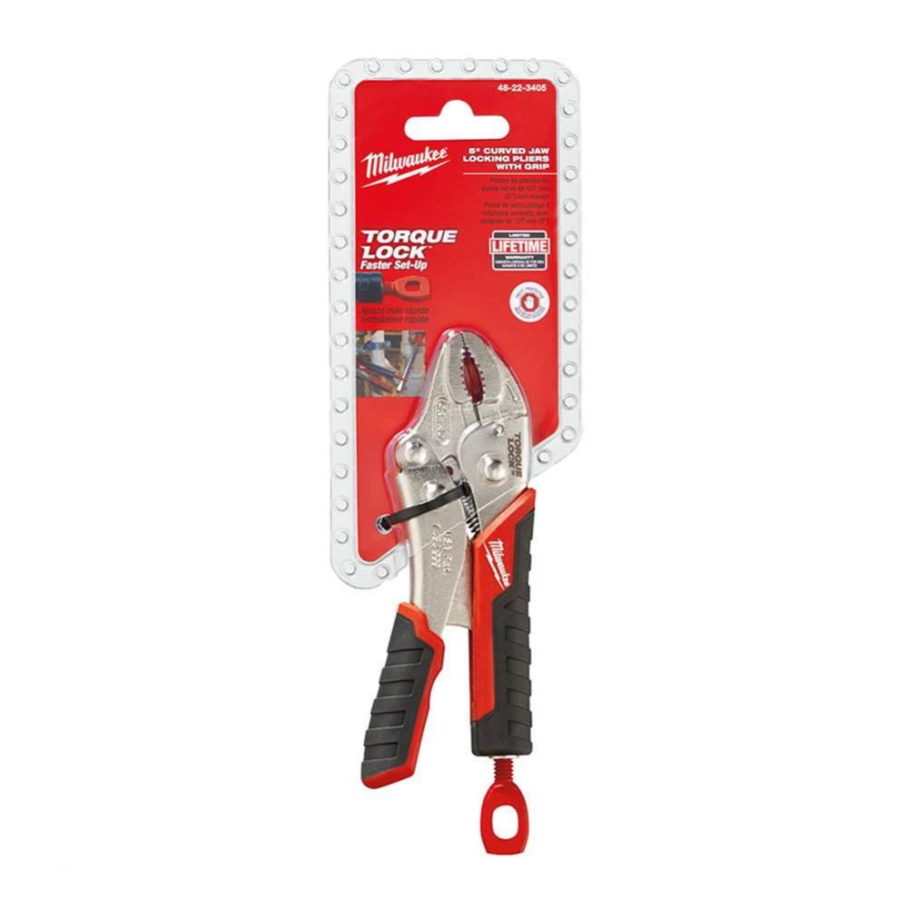 5'' Torque Lock Curved Jaw Locking Pliers With Grip