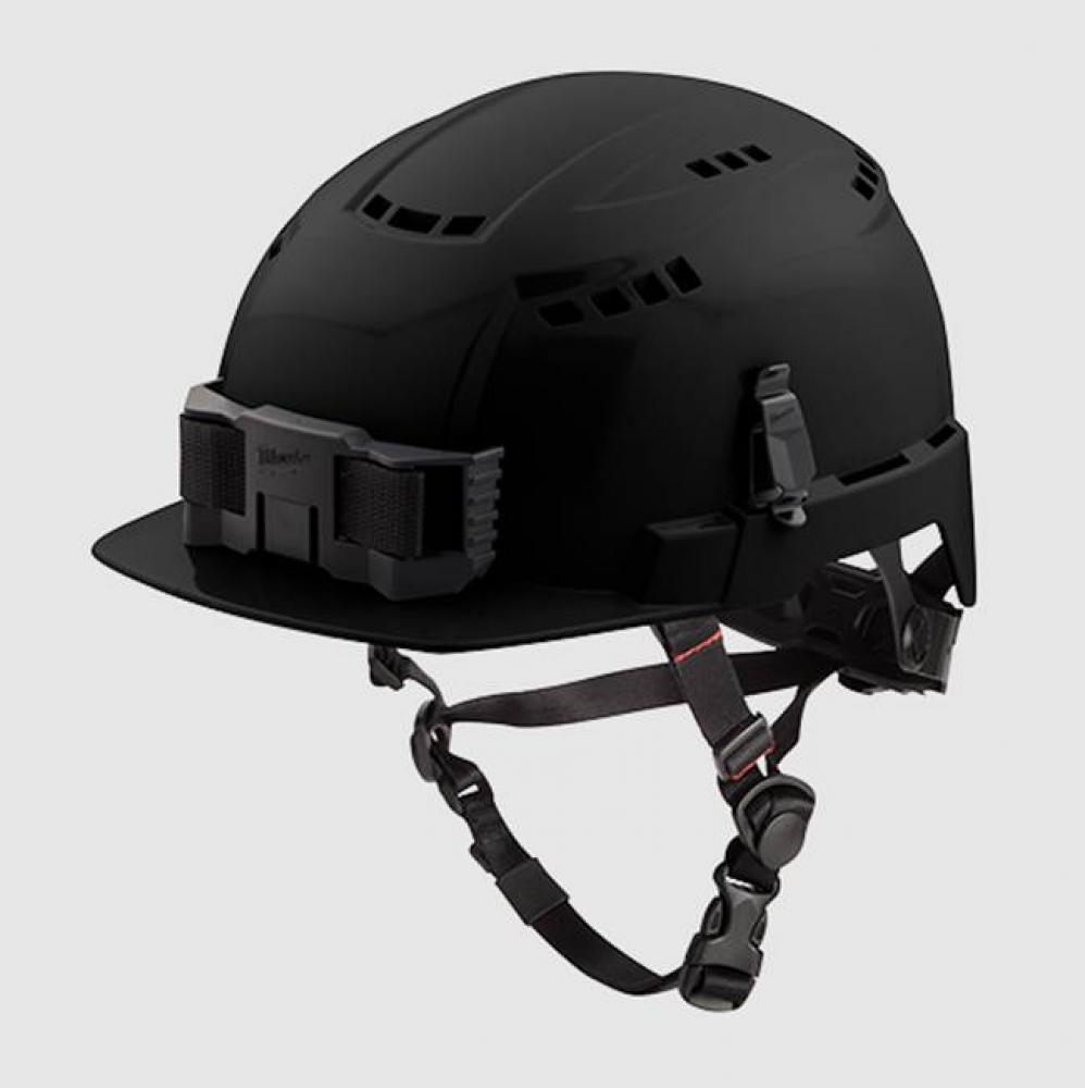 Black Front Brim Vented Helmet With Bolt - Class C