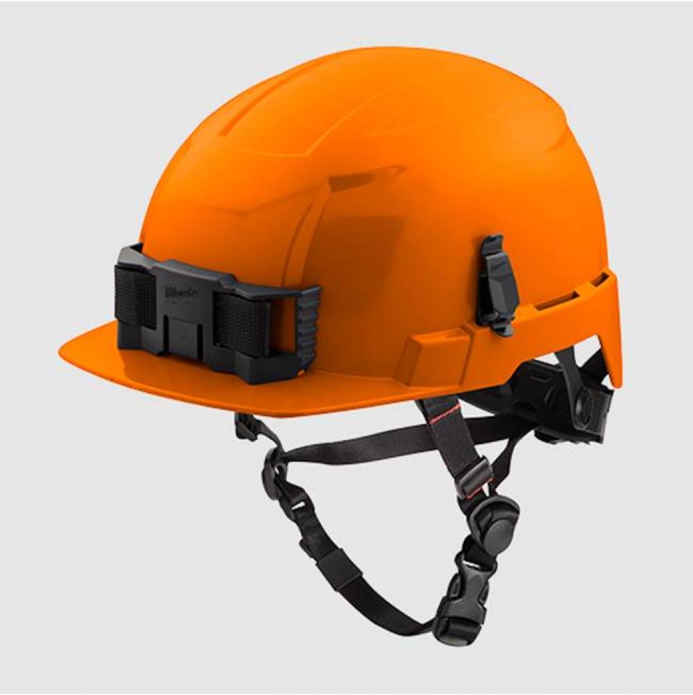 Orange Front Brim Helmet With Bolt - Class E