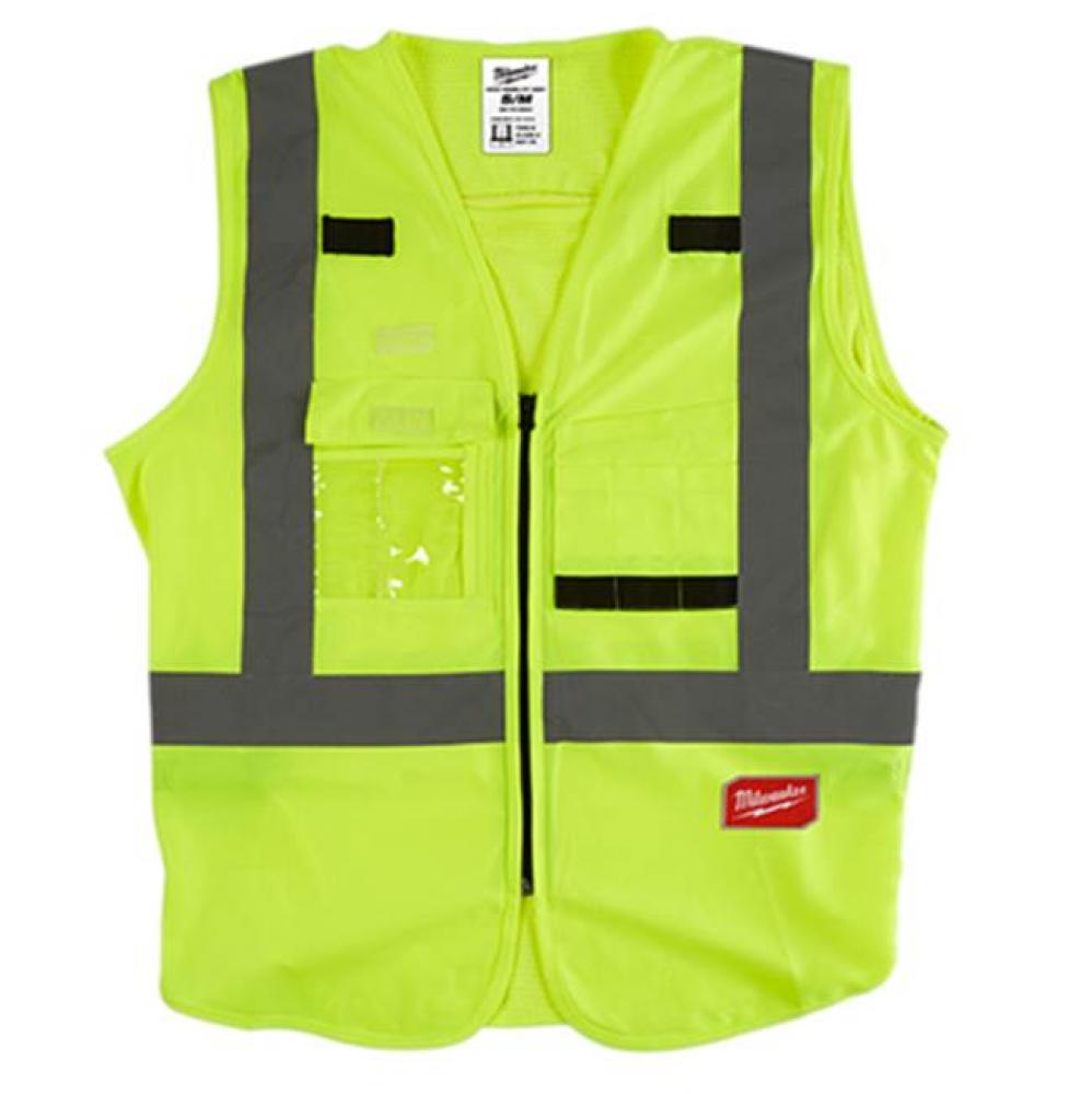 High Visibility Yellow Safety Vest - L/Xl