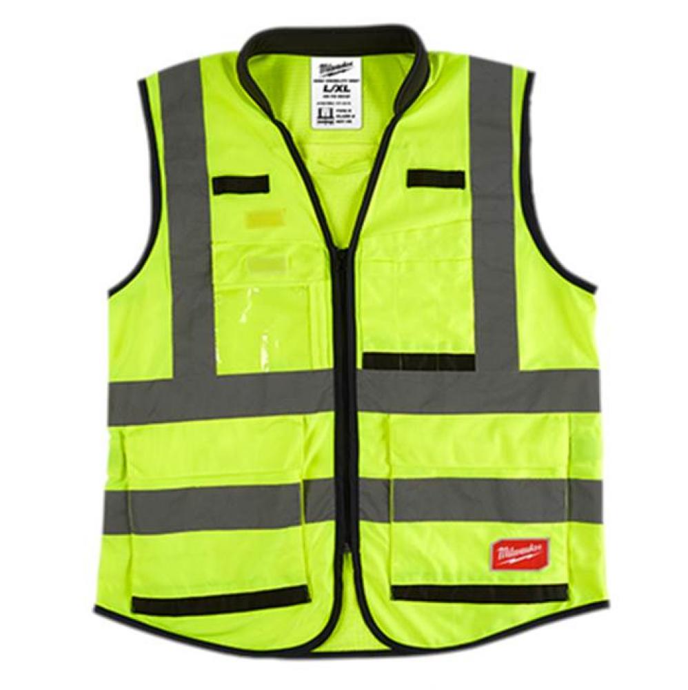 High Visibility Yellow Performance Safety Vest - S/M