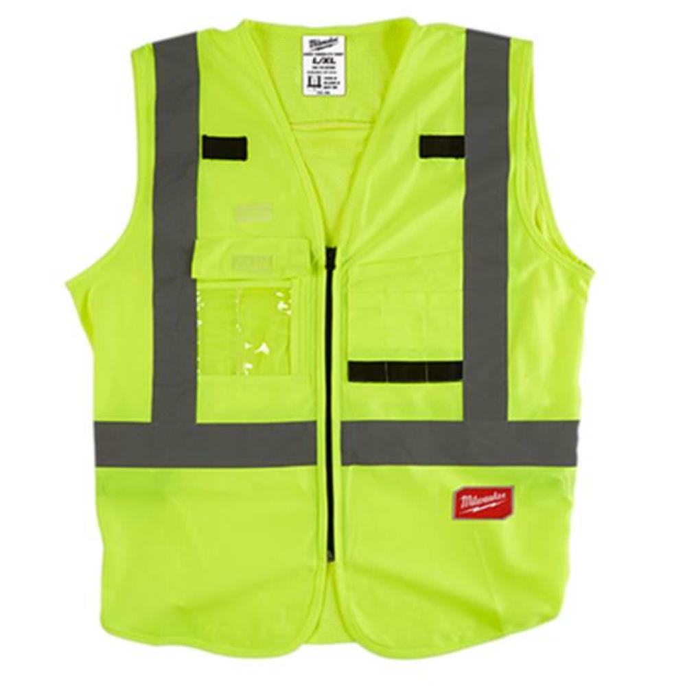 High Visibility Yellow Safety Vest - Xxl/Xxxl (Csa)