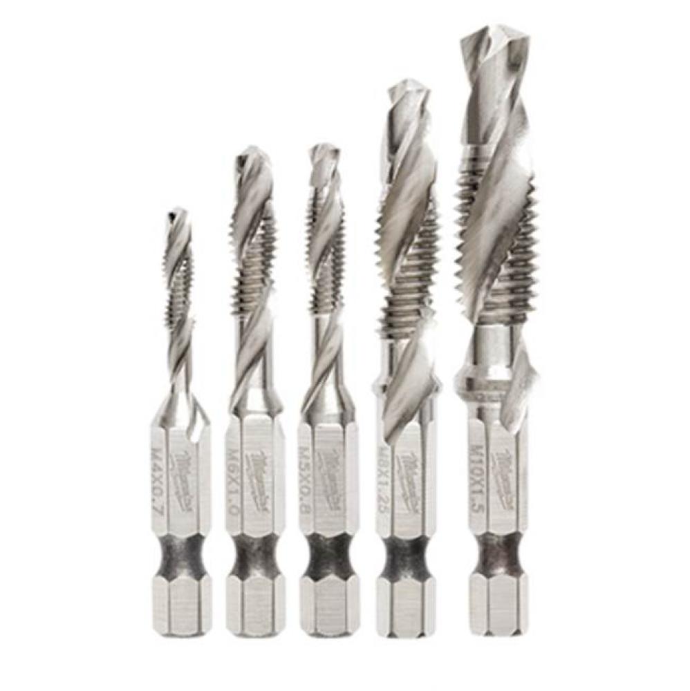 Shockwave 5Pc Metric Impact Drill Tap Set