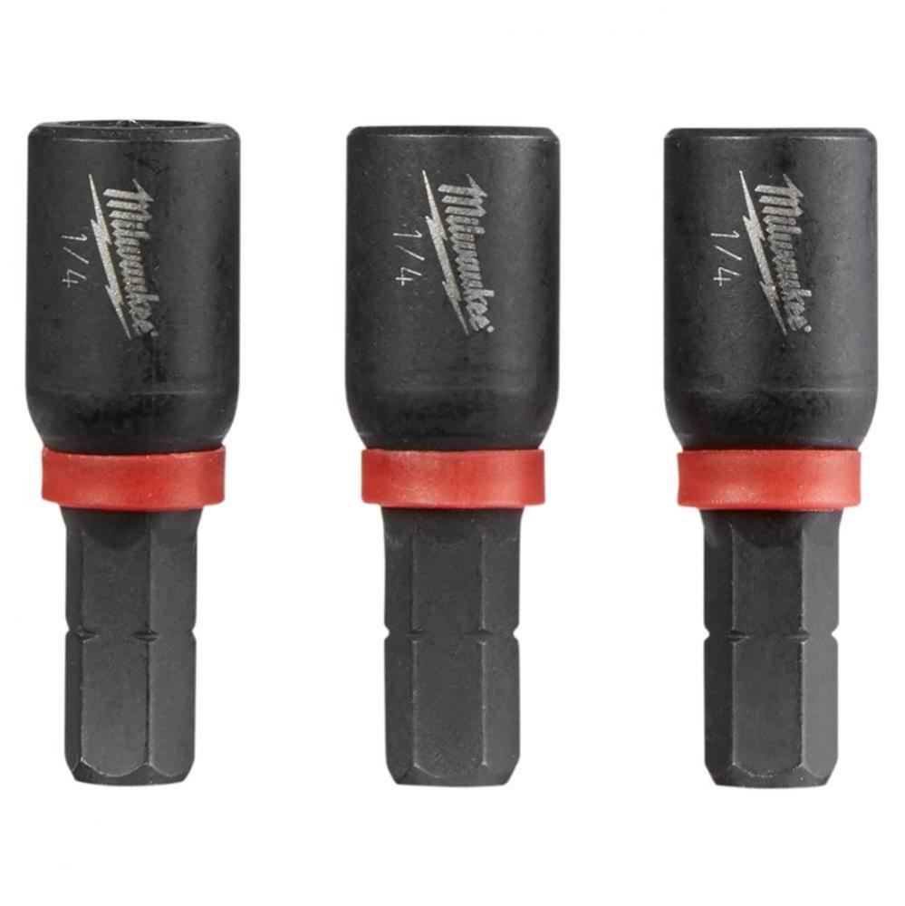 SHOCKWAVE Impact Duty 1/4'' Insert Magnetic Nut Driver 3PK