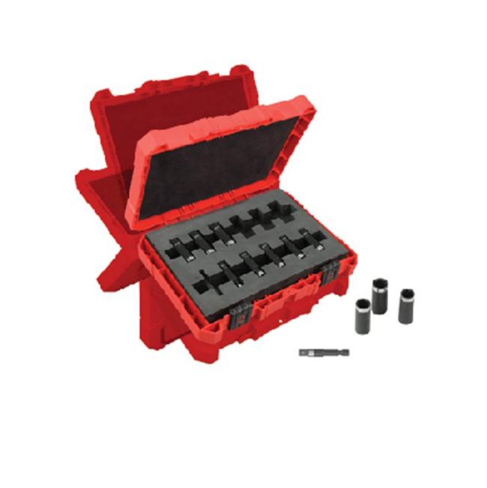 Shockwave 1/4'' Dr Metric Deep Well Impact Socket Set 12Pc