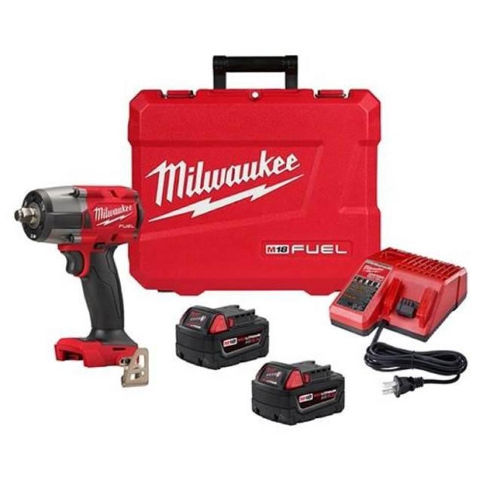 M18 Fuel 1/2'' Mid-Torque Impact Wrench W/ Friction Ring Kit