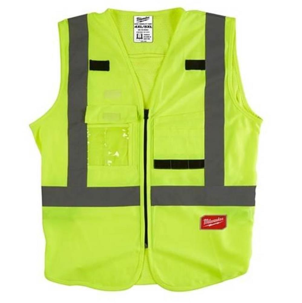 Class 2 High Visibility Yellow Safety Vest - 4XL/5XL (ANSI/CSA)