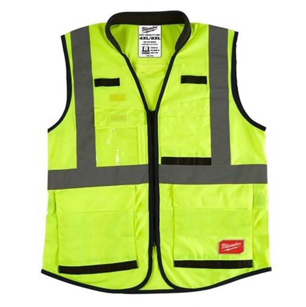 Class 2 High Visibility Yellow Performance Safety Vest - 4XL/5XL (ANSI/CSA)
