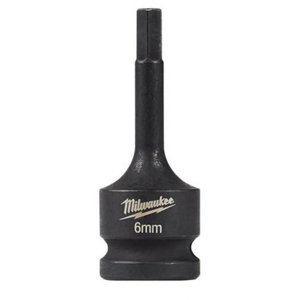 SHOCKWAVE Lineman's 1/2'' Drive 6MM Hex Bit Socket