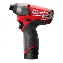 Milwaukee Tool 2453-22 - M12 Fuel 1/4 Hex Impact Driver Kit W/2 Bat