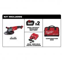 Milwaukee Tool 2785-22HD - M18 Fuel 7'' / 9'' Large Angle Grinder 2 Bat Kit