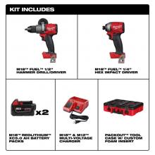 Milwaukee Tool 2997-22PO - M18 Fuel 2-Tool Combo Kit W/Packout