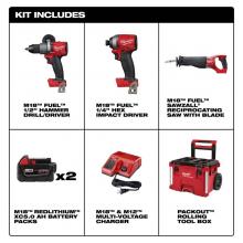 Milwaukee Tool 2997-23SPO - M18 Fuel 3-Tool Combo Kit W/Packout
