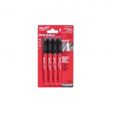 Milwaukee Tool 48-22-3154 - 4Pk Inkzall Black Ultra Fine Point Markers