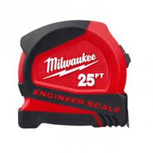 Milwaukee Tool 48-22-6625E - 25'' Compact Tape Measure W/ Engineer Scale