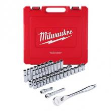 Milwaukee Tool 48-22-9010 - 47 Pc 1/2'' Socket Wrench Set Sae And Metric