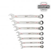 Milwaukee Tool 48-22-9406 - 7Pc Ratcheting Combination Wrench Set - Sae