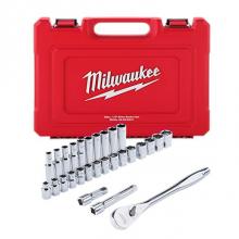 Milwaukee Tool 48-22-9510 - 28 Pc 1/2'' Socket Wrench Set Metric